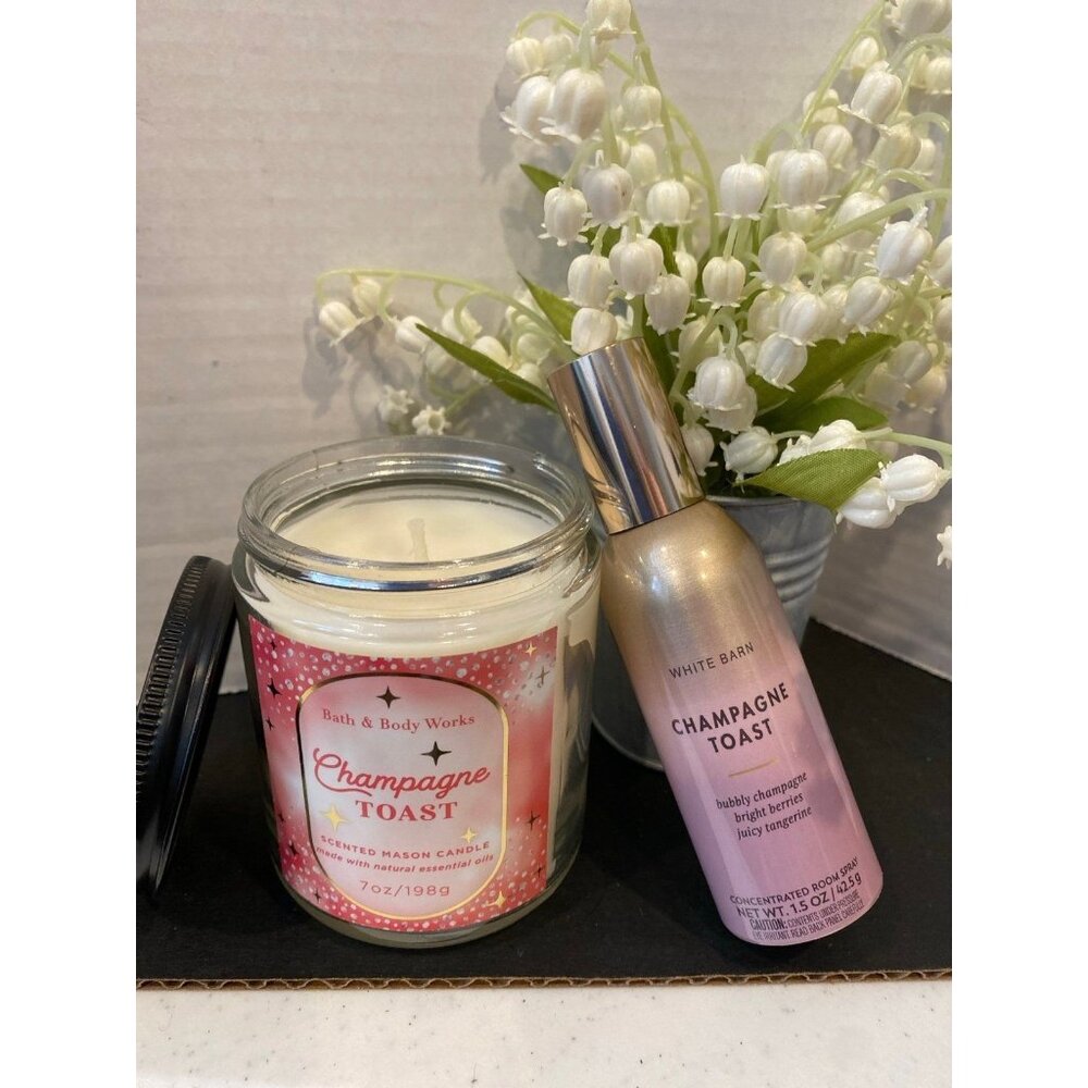 Bath & Body Works “Champagne Toast” Concentrated Room Spray & Single Wick Candle